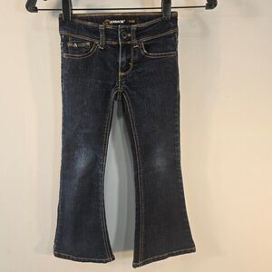 Girls Jordache Jeans Flare Cut Stretchable Blue Jeans Adjustable Waist Size 5